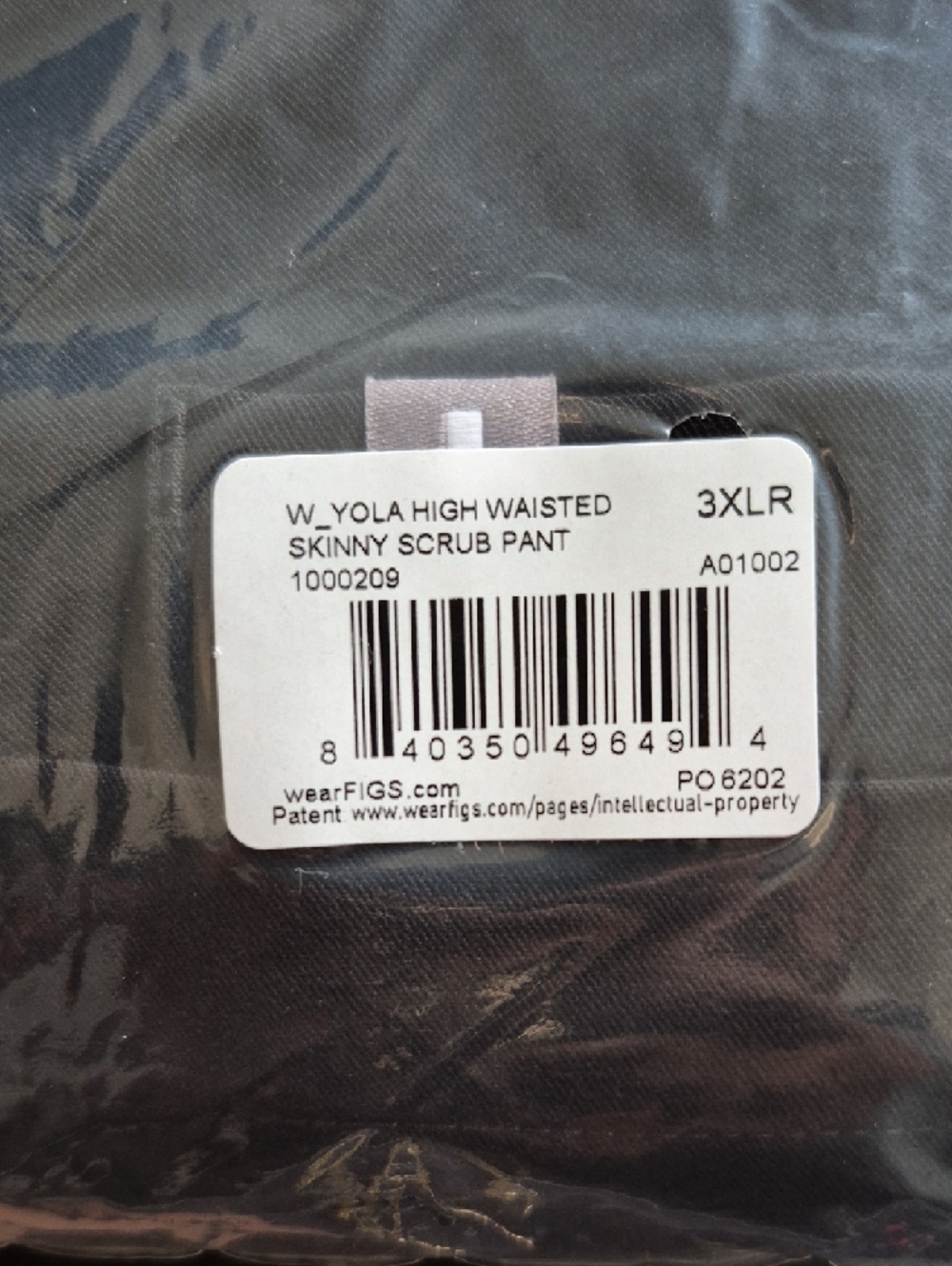 Figs Black High Waisted Yola Scrub Pants - Picture 8 of 9